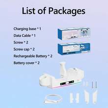 Charging Dock For Meta Quest 3S/ 3,Quest 3S Charging Dock With 2 Rechargeable Batteries & Charging Indicator LED,USB-C 2-3 Hour Fast Fill Headset And Controller,Wall Mountable (White) - White - View 7