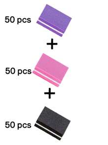 1/10/30/50/100/150/300/500片装迷你指甲抛光块，适用于亚克力指甲和天然指甲，100/180目指甲抛光块，散装指甲抛光块，专业美甲锉