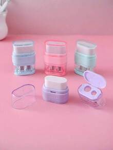 2 in 1 Gomma Multifunzionale con Temperamatite, Gomma per Studenti, Gomma Creativa - Gomma Pulita, Compatta e Pratica, Facile da Pulire, Buona Flessibilità - Temperamatite Portatile a Doppio Foro, Regalo Originale Adatto per Studenti, Forniture Scolastiche, Rientro a Scuola, Regali per le Feste, Forniture per Ufficio, Ideale per Matite, Gomme, Ufficio, Scrittura, Pittura, Lettura