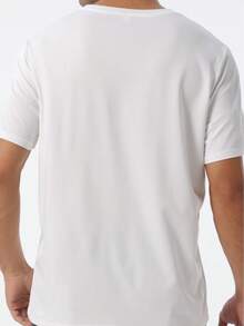 T-shirt girocollo in cotone da uomo per tutte le stagioni con stampa grafica a croce - Stile casual, maniche corte, vestibilità classica, tessuto leggermente elasticizzato, 220 g/m², ideale per l'uso quotidiano e nel fine settimana