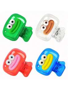 1pc/2pcs/5pcs Home Toothbrush Holder, Portable Travel Toothbrush Dust Cover Storage Box, Portable Toothbrush Head Protector Clip, Toothbrush Storage Clip Travel Essential Toothbrush Protective Case - Blue - View 3