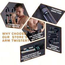 1 X Multi-Functional U-Shaped Arm Strengthener - Torque Arm Trainer, Chest Muscle Exercise Equipment, Home-Use Three-Level Adjustable Forearm Trainer, Portable Fitness Device. Suitable For Gyms, Home Workouts, And Both Men And Women. Makes An Ideal Halloween Or Christmas Gift For Gentlemen, Ladies, Fathers, Brothers, And Husbands.