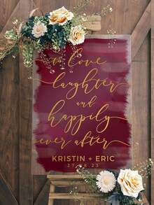 Individuelle Hochzeit Willkommens-Schilder und Weihnachts-Aufkleber | Personalisierte Namen - für Spiegel, Acryl-Tafeln, Kartons - Hochzeit Spiegel Aufkleber