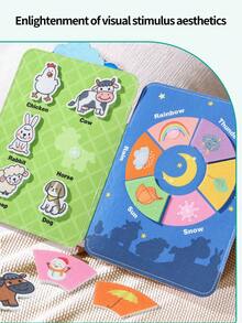 Baby's First Farm Recognition Book - Tear & Stick Hook And Loop Cloth Book, Infant Early Education Tear Book To Recognize Animals And Food, Develop Observation And Thinking Skills, Great Gift For Halloween, Christmas, Thanksgiving