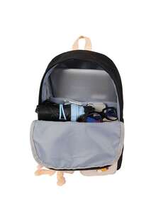 TINYAT Multi Color Women's Backpack, Lightweight And Durable Polyester Travel Bag, Adjustable Shoulder Straps Book Bag For School, Outdoor Sports, Music Concerts And Daily Use. - Multicolor - View 7