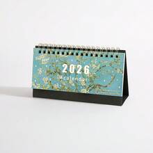 2026 Vintage Desktop Calendar Daily Monthly Portable Schedule Table Planner Date Organizer Desk Weekly Calendars Oil Painting For Home Office Supplies New Year And Presents Birthday Room Decoration