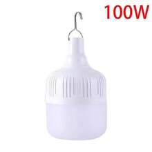 Bóng đèn LED sạc di động 20W/40W/60W/80W/100W/160W/450W, Gian hàng chợ đêm ngoài trời, Đèn cắm trại, Đèn khẩn cấp USB tiết kiệm năng lượng cho gia đình chống nước - trắng - Xem 8