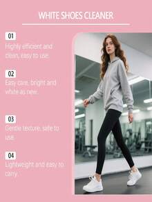 2pcs Sneaker Cleaner, Portable No-Rinse Cleaner For White Shoes And Dirty Sneakers