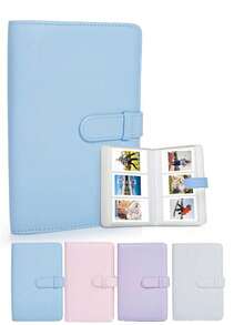 1PC 108Pockets 3-Inch PU Leather Photo Storage Album Suitable For Mini 12/11/9/8/7 3-Inch Albums, The Best Choice For Collecting Family Photos And Anniversary Photos - Multicolor - View 1
