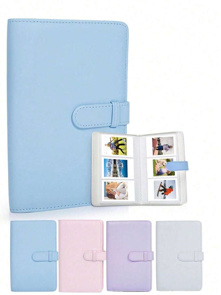 1PC 108Pockets 3-Inch PU Leather Photo Storage Album Suitable For Mini 12/11/9/8/7 3-Inch Albums, The Best Choice For Collecting Family Photos And Anniversary Photos - Multicolor - View 1