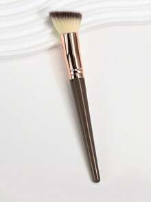1支专业粉底刷，柔软毛质便携式棕色斜角面部化妆刷，轮廓腮红粉刷，多功能化妆刷，新款粉底刷，粉底刷，遮瑕刷，腮红刷，轮廓刷，腮红刷，修容刷，散粉刷，粉底刷，腮红刷 - 棕色 - 查看 5