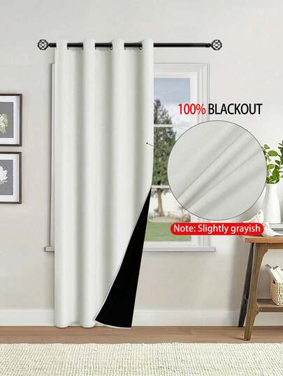 1 pieza Panel de cortina opaca con forro térmico aislante, adecuado para sala de estar, dormitorio, cocina, baño, decoración del hogar, decoración de la habitación