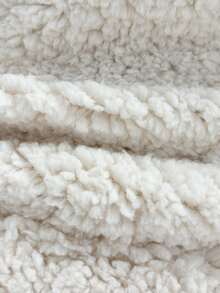 Pocket Pullover Sweatshirt, Casual Long Sleeve Teddy Sherpa Pullover For Women, Autumn/Winter, Half-Zip Fleece Sweatshirt, New Fall Fashion 2025 - White - View 5