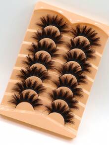 7 Pares/Pacote, DL02 Cachos Russos D, Cílios Inteiros, Ferramentas de Maquiagem para Olhos Naturalmente Volumosos, São Muito Grossos, Encaracolados e Bagunçados, Aumentam o Tamanho dos Olhos, Adequados para Festa, Palco, Performance, Cosplay, Cílios Inteiros, Cílios Completos, Ferramentas de Maquiagem para Extensão de Cílios, Cílios Volumosos Independentes, Muito Grossos e Muito Encaracolados Naturalmente