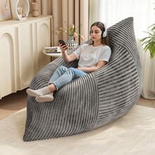 3 In 1 Bean Bag Chair, Convertible Bean Bag Floor Cushion With Machine Washable Cover, Beanbag Chairs For Adult - Grey - View 1