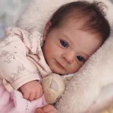 Reborn Baby Dolls  Girl Lifelike Baby Dolls Realistic 20-Inch Reborn Doll Girl Vinyl Body Open Eyes Newborn Real Life Baby Gifts/Toys For Collection & Kids Age 3+ - Multicolor - View 1
