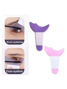 Kit 6 Peças Protetor e Molde Para Delineador/ Cílios e Sombra – Ferramenta de Maquiagem Prática/ Precisão/ Olhos Perfeitos/ Profissional e Fácil de Usar