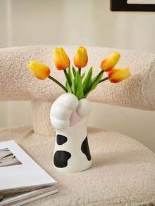 1 Jarrón con diseño de pata de gato para el Día de San Valentín - El regalo perfecto para amantes de los gatos, amantes de las flores y los gatos. Perfecto para la decoración del hogar, la oficina, la estantería y el mueble de televisión. Un dulce regalo para gatos para mujeres, amantes de los gatos. Un regalo pensado para madres de gatos para mujeres, amantes de las plantas para cumpleaños, graduaciones, vuelta al colegio, decoración de habitaciones, útiles escolares y talla grande. Jarrón de flores, jarrón de vidrio