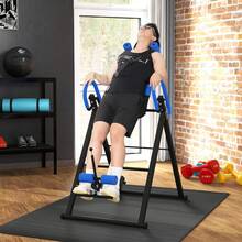 HOMCOM Gravity Inversion Table W/  Belt Adjustable Hand Stand Home Back Stretcher Machine For Muscle Pain Relief, Blue - Blue - View 1