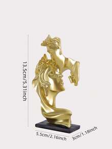 1pc Couple Kissing Figurine, Resin Crafted Personalized Ornament For Home, Living Room, Bookshelf, Office Decor, Great Christmas Gift (Random Tie Dye Placement)