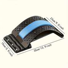 Adjustable Back Stretcher – 4-Level Lumbar Support Device For Spine Decompression, Pain Relief & Relaxation – Textured Surface For Gentle Massage, Home/Office Use