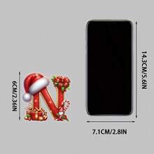 1pc 2D Flat Acrylic Christmas-Themed Decorative Hanging Ornaments, Christmas 26 English Letter Decorative Hanging Ornaments, Christmas Keychains, Schoolbags And Christmas Tree Decorative Hanging Ornaments, Christmas Car Hanging Ornaments - No Electricity Required - Are Perfect Gifts For Christmas, Thanksgiving, New Year, Birthday And St. Patrick's Day Home Decor Christmas Decorations Room Decor