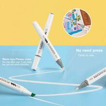 6/24/48/60/88/100/168 Colors Alcohol Based Markers, Fine & Broad Dual Tip Permanent Artist Art Markers Sketch Markers For Adult Coloring Book, Illustration Highlighting And Underlining - Multicolor - View 10