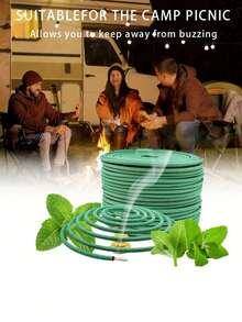 20/40 piezas Espiral de incienso de citronela de hierba de limón, apto para uso en exteriores - Aromaterapia de citronela de hierba de limón - Tiempo de quemado de 3-4 horas - Excelente para el borde de la piscina, patio, porche, terraza, camping y senderismo, accesorios de camping, diseño de espiral, quema lenta