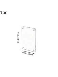 1/6 pièces/set Cadres photo acryliques pour réfrigérateur, cadres photo transparents pour mini photos instantanées de taille portefeuille pour réfrigérateur