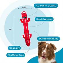 Outward Hound Fire Biterz Turtle Plush Firehose Material Interactive Dog Toy, Medium - ColorE - 查看 3