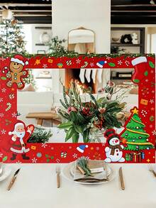 7 pièces Ensemble de photomaton de Noël avec Père Noël et bonhomme de neige - Cadre décoratif en papier classique pour les fêtes avec personnages et accessoires festifs, sans plumes, parfait pour les fêtes de Noël et la décoration de la maison, une excellente idée de cadeau de Noël, parfait pour les accessoires photo de fête de Noël, les décorations d'hiver et du Nouvel An, Halloween, les événements de Noël et les fournitures de fête, fournitures de fête, décorations de Noël