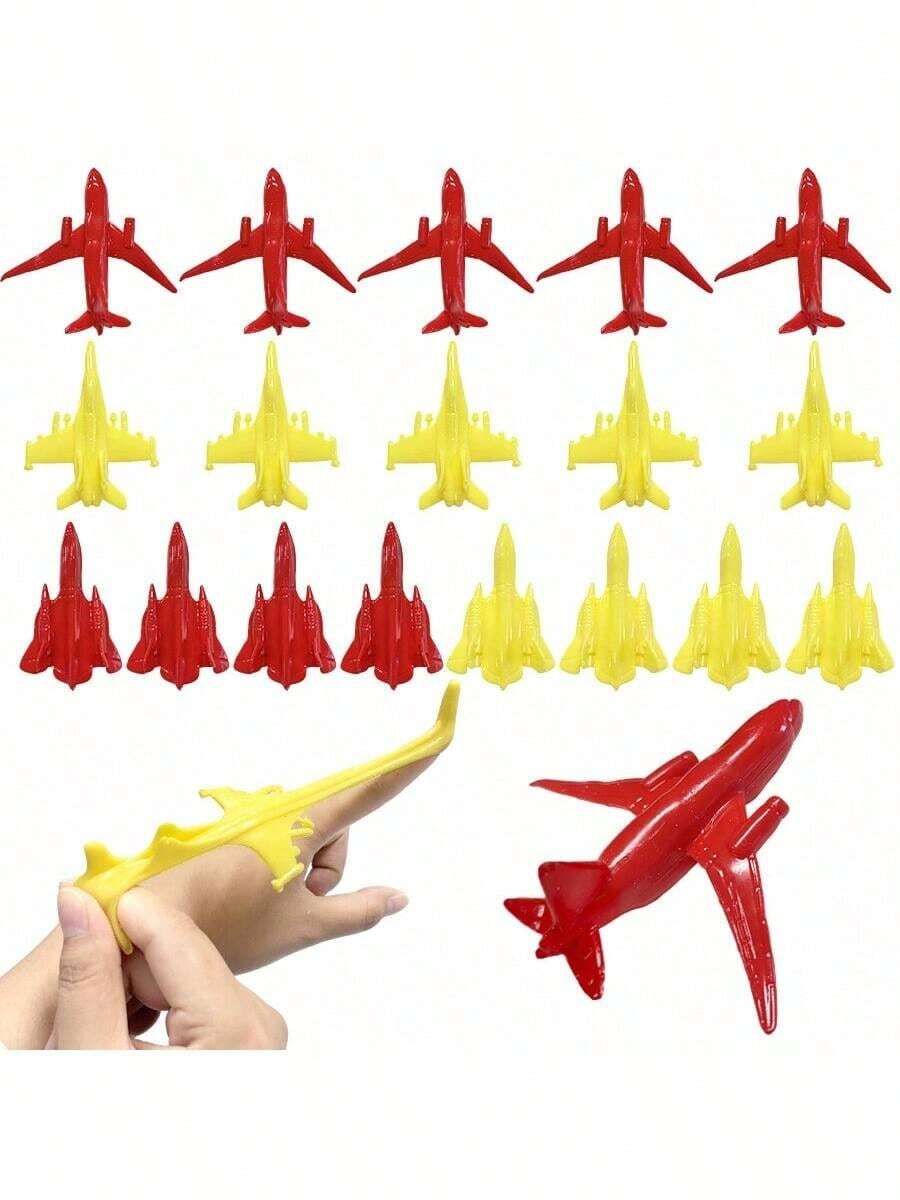 5/10/20/30个装弹弓玩具，橡皮筋飞机，可拉伸趣味圣诞新奇飞机，派对小礼物，手指玩具，课堂奖励，糖果袋填充物，生日礼物，圣诞袜填充物 - 彩色 - 查看 1