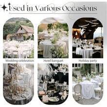 1 khăn trải bàn tròn bằng vải satin trơn màu, thích hợp cho tiệc cưới, tiệc chiêu đãi - Đỏ - Xem 9