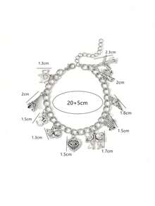 1 pieza Pulsera con dije personalizado de avión, letra, mariposa, gato, tortuga para mujeres