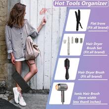 [2-Color Options] Large Capacity Heat-Resistant Storage, Zipper Closure, Minimalist & Fashionable Hair Straightener Storage Bag, Home/Travel/Holiday Gift, Pink/Black Available, Women-Specific Hair Styling Tool Organizer