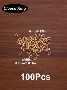100-200 chiếc/lô Vòng nối kín bằng thép không gỉ dùng làm đồ trang sức, vòng đơn, phụ kiện làm khuyên tai, vòng tay, dây chuyền, móc khóa. - Vòng miệng kín - Xem 17