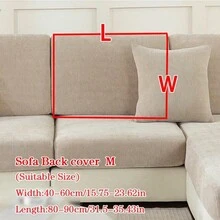 1件装雪尼尔面料弹力提花沙发靠垫套，防滑简约大方，柔软亲肤，防宠物灰尘，防污沙发靠垫套，适用于L型沙发，1/2/3/4个沙发靠垫套，春、夏、秋、冬四季通用。 - 卡其色 - 查看 16