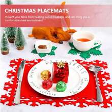 12 buc fulgi de zăpadă covorașe de masă de Crăciun din fetru covorașe de masă pentru petrecere de Crăciun, iarnă, nuntă, vacanță, casă, cină, decorațiuni de masă