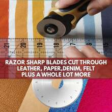 Madam Sew 28mm Rotary Cutter For Fabric | Precision Cloth Cutting Tool With Tungsten Steel Blade And Safety Guard | For Sewing, Arts &Amp; Crafts With Comfortable Handle | Craft Supplies