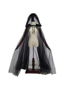 1 buah Jubah Jala Halloween - Jubah Transparan Panjang Penuh dengan Tudung Besar, Jubah Kostum Hantu Halloween, Sempurna untuk Pertunjukan Panggung, Cosplay, dan Pesta - Hadiah Sempurna untuk Remaja/Laki-laki/Perempuan - MultiWarna - View 5