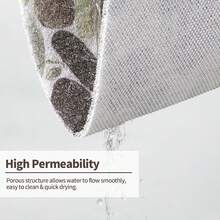 حصيرة الحمام غير الانزلاقية ، حصيرة حمام ناعمة مريحة مع فتحات تصريف ، حصيرة حمام من مادة البي في سي بتدليك اللوفة للاستخدام في الحمام والأماكن الرطبة ، سريعة التجفيف