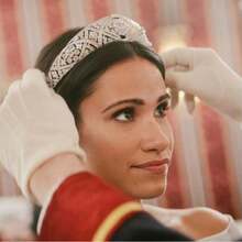 奢华水晶皇冠，复洛克新娘皇冠，水晶派对/节日表演头饰，与英国皇室婚礼情人节配饰风格相同 - 彩色 - 查看 3