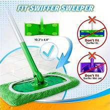 6pcs [Highly Absorbent Microfiber Mop Pads] Reusable Icrofiber Mop Pads, Washable AndDurable Flat Floor Cloths, Highly Absorbent For Wet And Dry Cleaning, Easy To Clean, WithCompatible For Standard Mops (Excluding Mop)