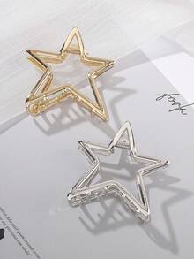 1 Stück süßer und stilvoller fünfzackiger Stern Haarclip, geeignet für Frauen mit dünnem Haar, sternförmiger Haarclip, kann für Hochsteckfrisuren verwendet werden, Haarklammer Haaraccessoire, Y2K Stil Haarclip, Haarclip, Haaraccessoire, Haarklammer, Schüler-Essentials, Herbstmode Haarklammer, Herbst Haarclip, elegantes Winter Haaraccessoire, geeignet für Damen Urlaubsoutfits. - Verschiedenfarbig - Übersicht 2