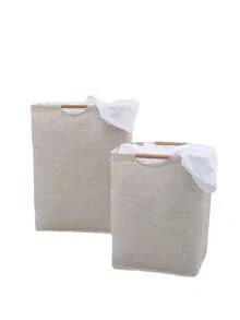 1 pieza Cesta de lavandería portátil de tamaño grande y pequeño con asa, cesto de ropa sucia para sala de estar, baño, dormitorio, camiseta, camisa, cesta de lavandería multiusos para clasificar