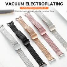 Pulseiras para Smart Mi Band 8/9 com Ferramenta de Remoção de Elos, Pulseira de Metal Compatível com Xiaomi Mi Band 10, Pulseira de Relógio Unissex