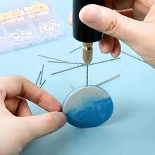 [10pcs/110pcs/410pcs] USB Powered Mini Electric Drill Set With Drill Bits, Wrench, Hex Collet, Resin Casting Mold, DIY Keychain, Crafts Making, Suitable For Resin, Plastic, Wood, Polymer Clay, Jewelry, Pendant Creation. Three Combo Sets To Meet Your Different Needs