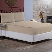 400 Thread Count Cotton Queen Sheet Set With Elastic And 2 Pillowcases - HẠT DẺ - Xem 2