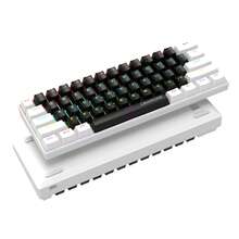 CHANGXIE CHANGXIE 61-Key Wired White, Black And Blue Switch Waterproof Mechanical Keyboard RGB Illuminated Game And Office Kit Gamer Backlight Mechanical Keyboard, Suitable For Home, Office And Gaming