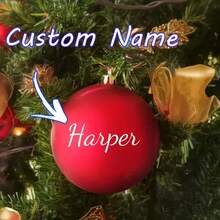 Custom Name Red Christmas Ornament - Personalized "Merry Christmas" Sign With Festive Decorations, Perfect For Tree Decoration And Unique Secret Santa Gift, Christmas Decorations,Multi-Functional,Ornamental,Letter,Stylish,Modern,Colorful,Cute,Adorable,Casual,Custom,Personalised,Unique,Customized,Ideal Gifts For Him,Ideal Gifts For Her,Customized Kids Growth Souvenirs,Christmas Gift Supplies - Multicolor - View 1